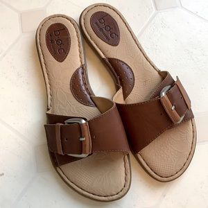 BOC Leather Slip on Sandals. Size 10.